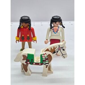 Playmobil Figures Two People Horse‎ Native American Themed Lot